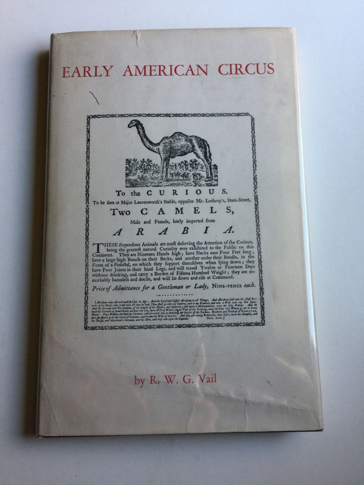 Item #39388 Random Notes on the History of the Early American Circus. R. W. G. Vail.