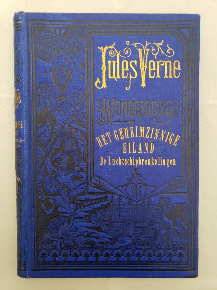 Item #41473 Het Geheimzinnige Eiland: De Luchtschipbreukelingen. Wonderreizen. (2 volumes in 1). Jules Verne, Gerard Keller.