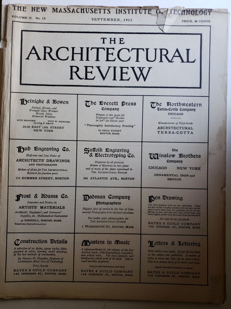Item #42262 The Architectural Review, Volume II, No IX September, 1913. Bates, Guild.