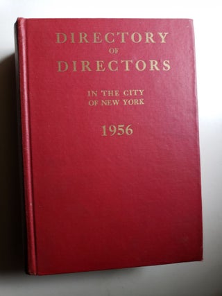 Item #42267 Directory of Directors in the City of New York 1956. Directory of Directors Company