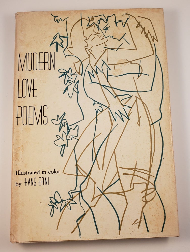 Item #42348 Modern Love Poems. D. J. Klemer, illustrated Hans Erni.