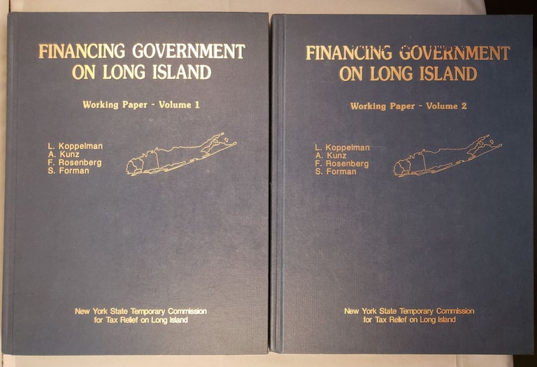 Item #42360 Financing Government On Long Island in Volumes. et. al Long Island Regional Planning Board.