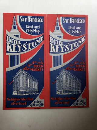 Item #42586 HOTEL KEYSTONE. San Francisco Road and City Map. Hotel Keystone