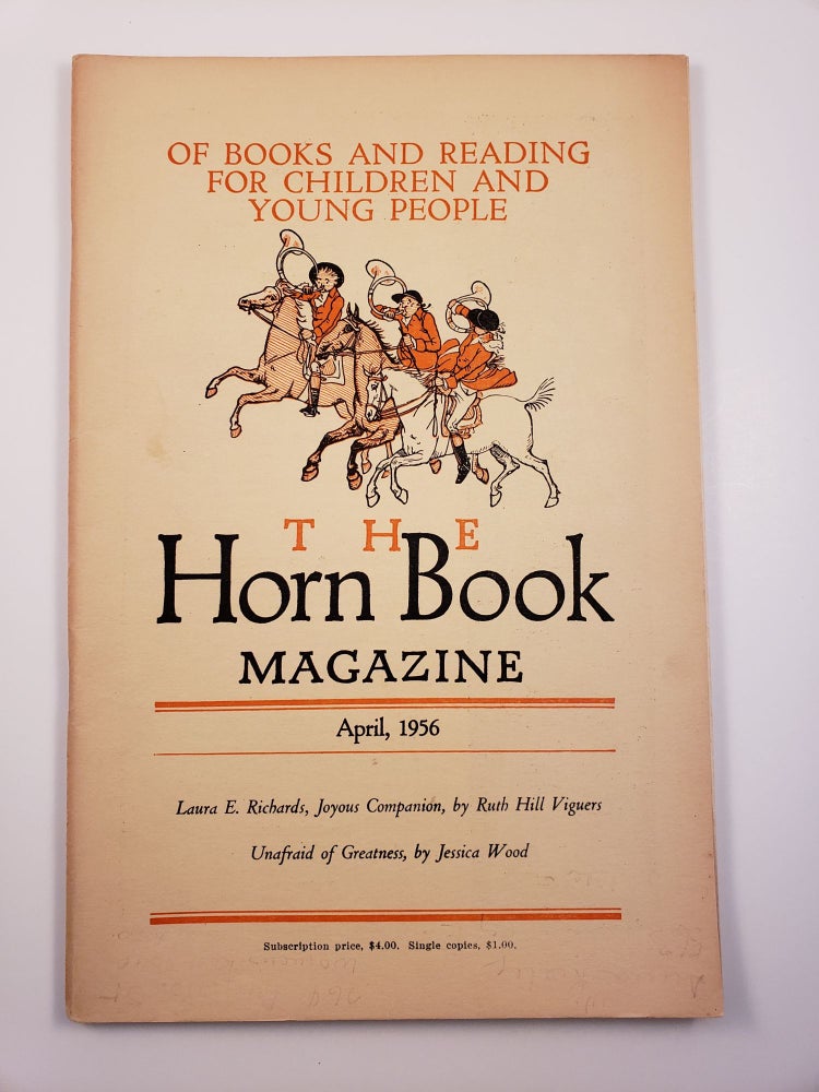 Item #42633 Horn Book Magazine. April, 1956. Jennie Lindquist.