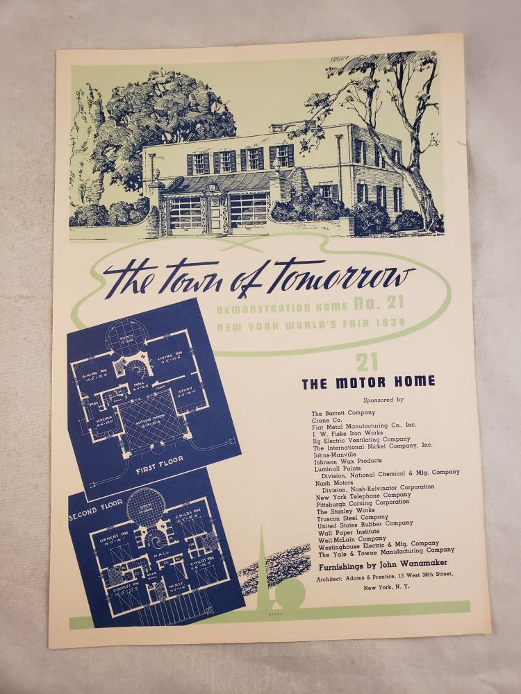 Item #43569 The Town Of Tomorrow Demonstration Home No. 21: The Motor Home. 1939 New York World’s Fair.