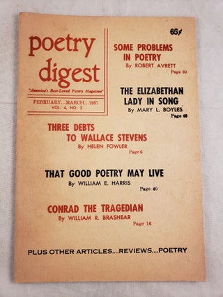 Item #43615 Poetry Digest February - March 1957 Vol. 4, No. 2. John edited De Stefano, Published by