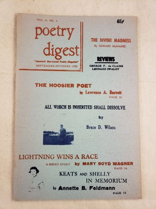 Item #43616 Poetry Digest September - October Vol. 4, No. 6. John edited De Stefano, Published by