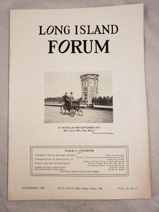 Item #43638 Long Island Forum Vol. XI, No. 9, September, 1948. Paul Bailey