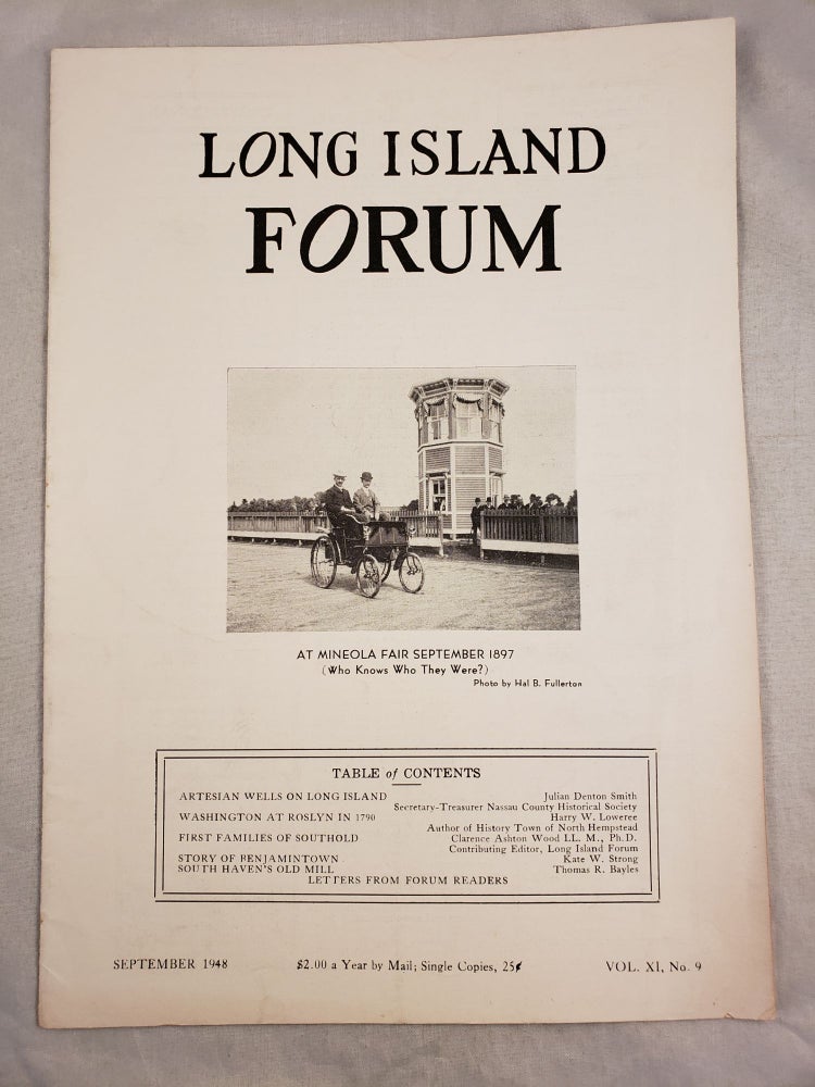 Item #43638 Long Island Forum Vol. XI, No. 9, September, 1948. Paul Bailey.