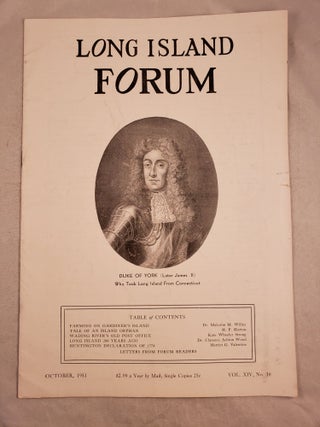 Item #43640 Long Island Forum Vol. XIV, No. 10, October, 1951. Paul Bailey