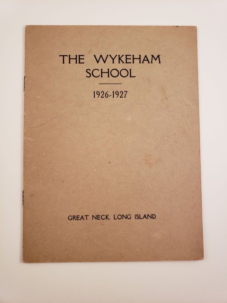 Item #43761 The Wykeham School 1926-1927 Great Neck Long Island. n/a.