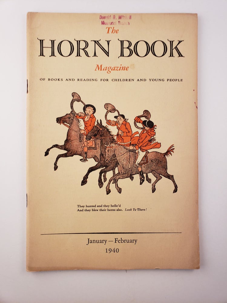 Item #44339 The Horn Book January - February, 1940 Volume XVI, Number 1. Beulah Folmsbee.