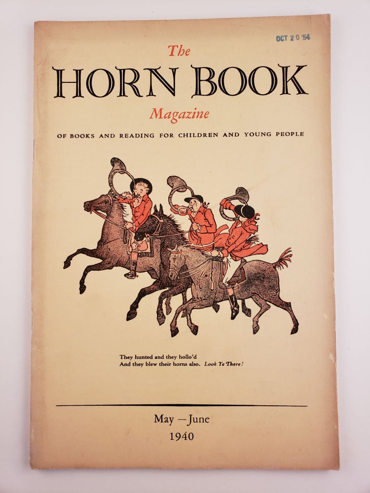 Item #44341 The Horn Book May - June, 1940 Volume XVI, Number 3. Beulah Folmsbee.