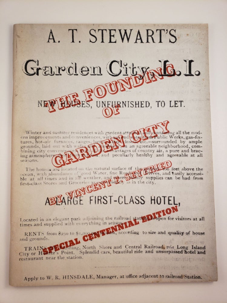 Item #44589 The Founding Of Garden City 1869-1893. Vincent Seyfried.