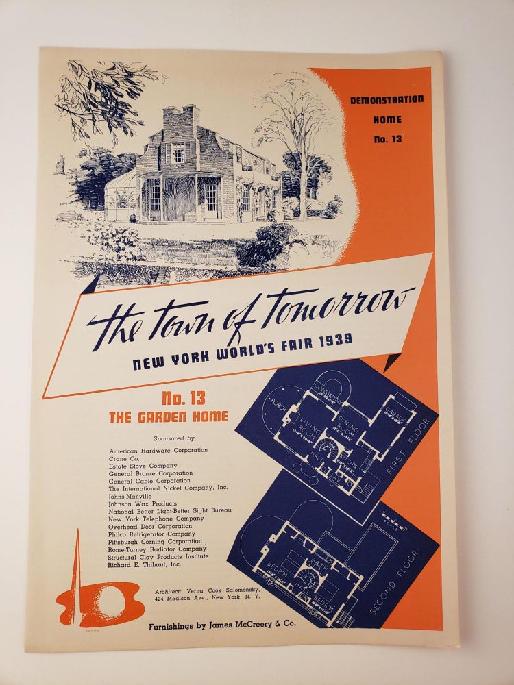Item #45039 The Town Of Tomorrow Demonstration Home No. 13: The Garden Home. 1939 New York World’s Fair.