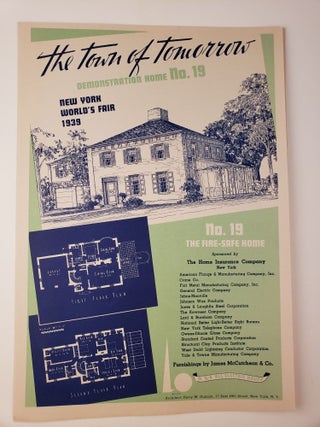 Item #45041 The Town Of Tomorrow Demonstration Home No. 19: The Fire-Safe Home. 1939 New York...