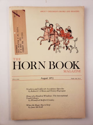 Item #45072 Horn Book Magazine. August, 1972. Paul Heins