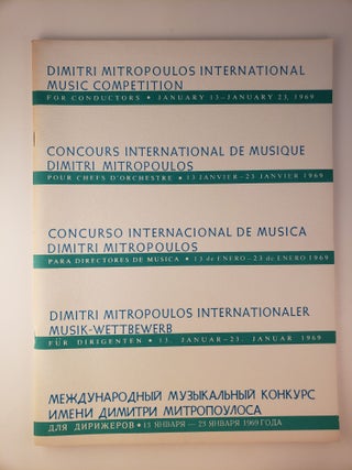 Item #45102 Dimitri Mitropoulos International Music Competition For Conductors, January...