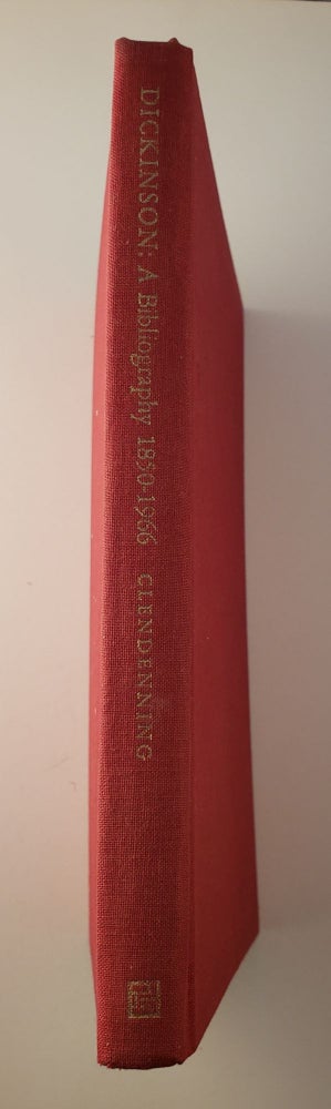 Item #45113 Emily Dickinson A Bibliography 1850-1966. Sheila T. Clendenning.