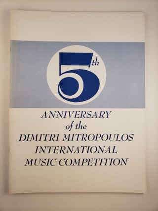 Item #45188 Fifth Anniversary Dimitri Mitropoulos International Music Competition For Conductors,...