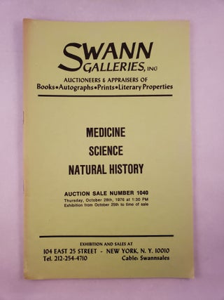 Item #45475 Medicine, Science, Natural History Auction Sale Number 1040, Thursday, October 28th,...