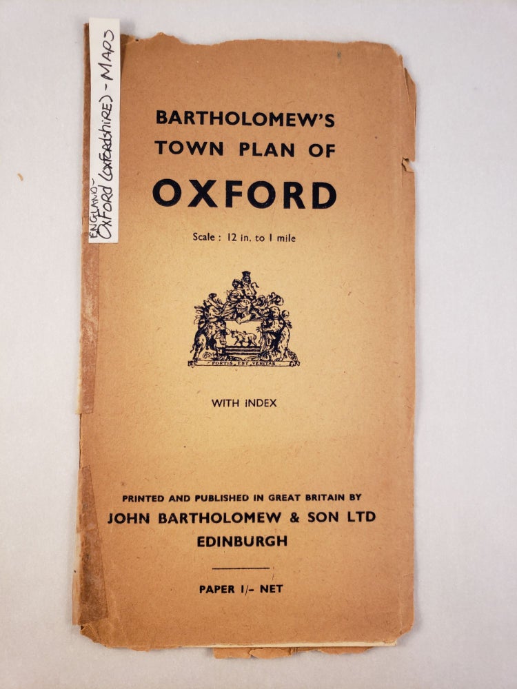 Item #45583 Bartholomew’s Town Plan of Oxford. John and Son Bartholomew.