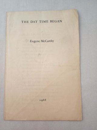 Item #45734 The Day Time Began. Eugene McCarthy