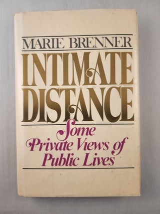 Item #45764 Intimate Distance. Marie Brenner