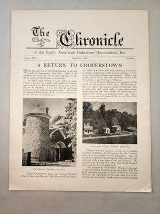 Item #45899 The Chronicle of the Early American Industries Association Volume XIII Number 3 ...