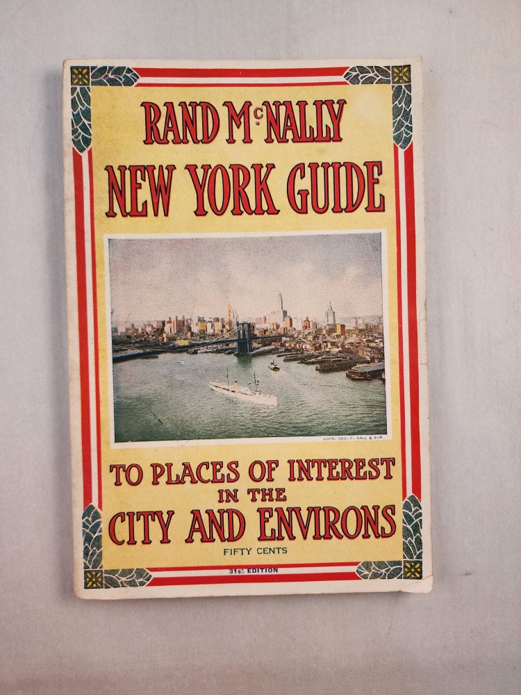 Item #46071 Rand McNally Guide to New York City and Environs with Maps and Illustrations 31st Edition. Rand McNally.