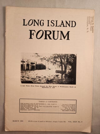 Item #46115 Long Island Forum Vol. XXIV, No. 3, March, 1961. Paul publisher Bailey