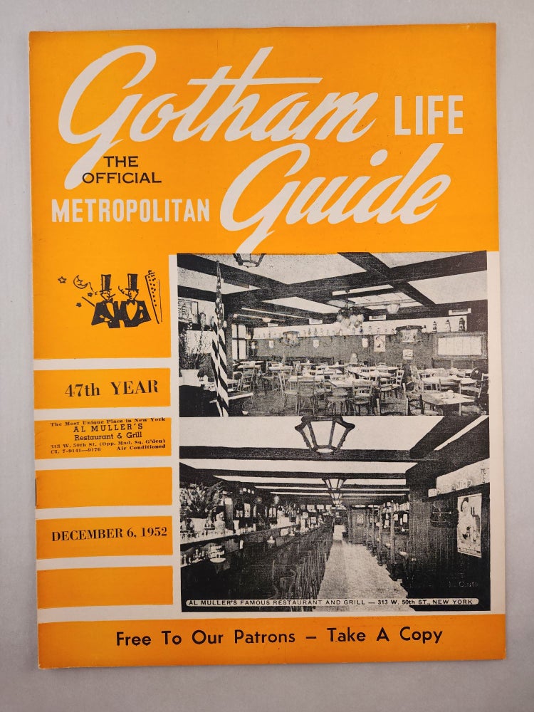 Item #46157 Gotham Life The Official Metropolitan Guide December 6, 1952 No. 49. Edward A. Miller.