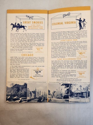 Pre-Planned Expense-Paid Amazing America Tours by Greyhound. Package Tours for the Year Beginning April 1, 1950