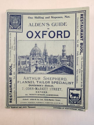 Item #46516 Alden’s Oxford Guide with Notes on the District and Rivers, Key-Plan of the...
