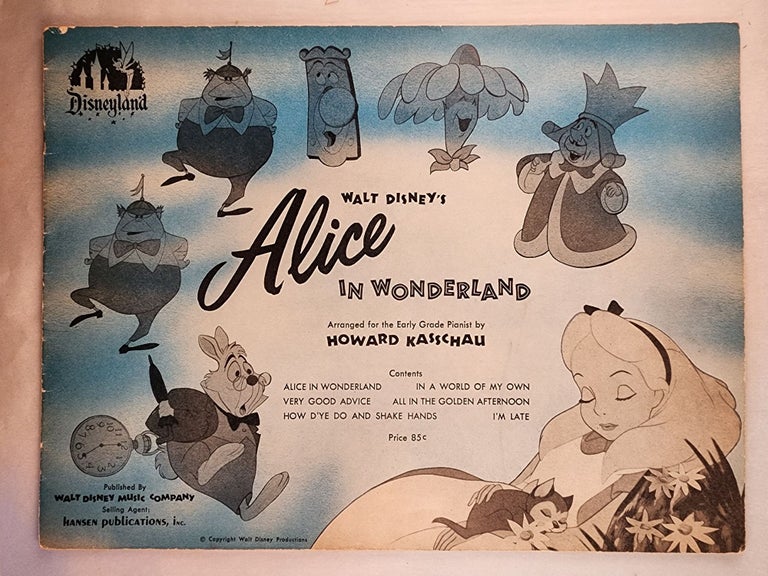Item #46635 Walt Disney’s Alice In Wonderland Arranged for the Early Grade Pianist. Kasschau.