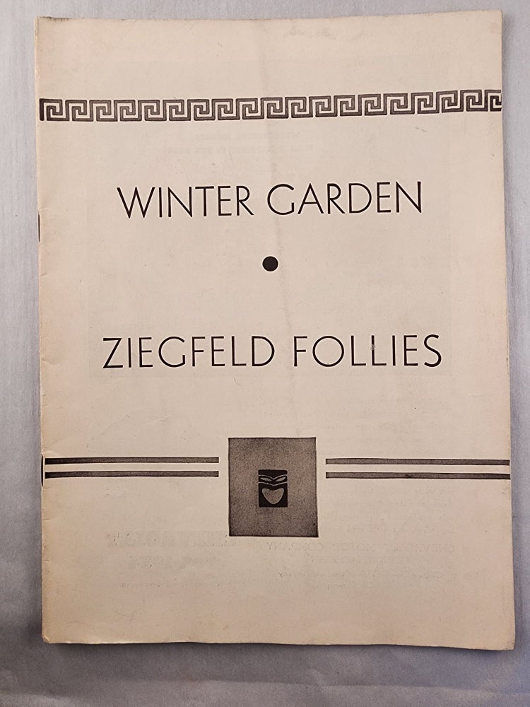 Item #46646 Playbill for the Winter Garden Theatre, 1934, Ziegfeld Follies: Glorifying the American Girl [Fanny Brice]. Playbill.