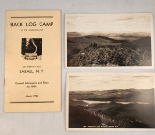 Item #46759 Back Log Camp in the Adirondacks on Indian Lake, Sabael, NY: General information and...