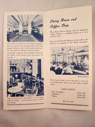 Guide to Washington, Hotel Annapolis 11th to 12th on H St. N. W., 400 Rooms, 400 Baths