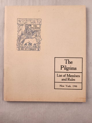 Item #47533 The Pilgrims: List of Members and Rules. n/a