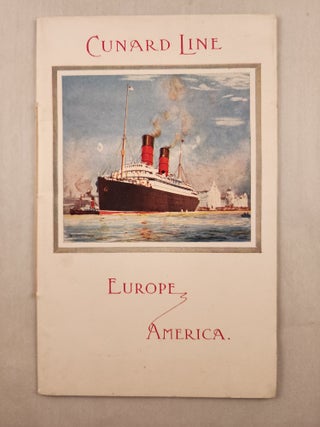 Item #47606 Cunard Line Europe America: R.M.S. “Franconia” From Liverpool, Tuesday, July...
