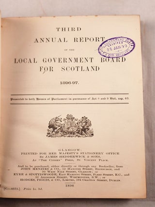 Third Annual Report of the Local Government Board for Scotland 1898-97