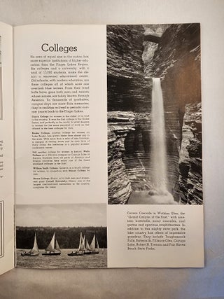 Finger Lakes Region in the Central Par of New York State: History, Industry, Agriculture, Recreation; Souvenir 1939 New York World’s Fair