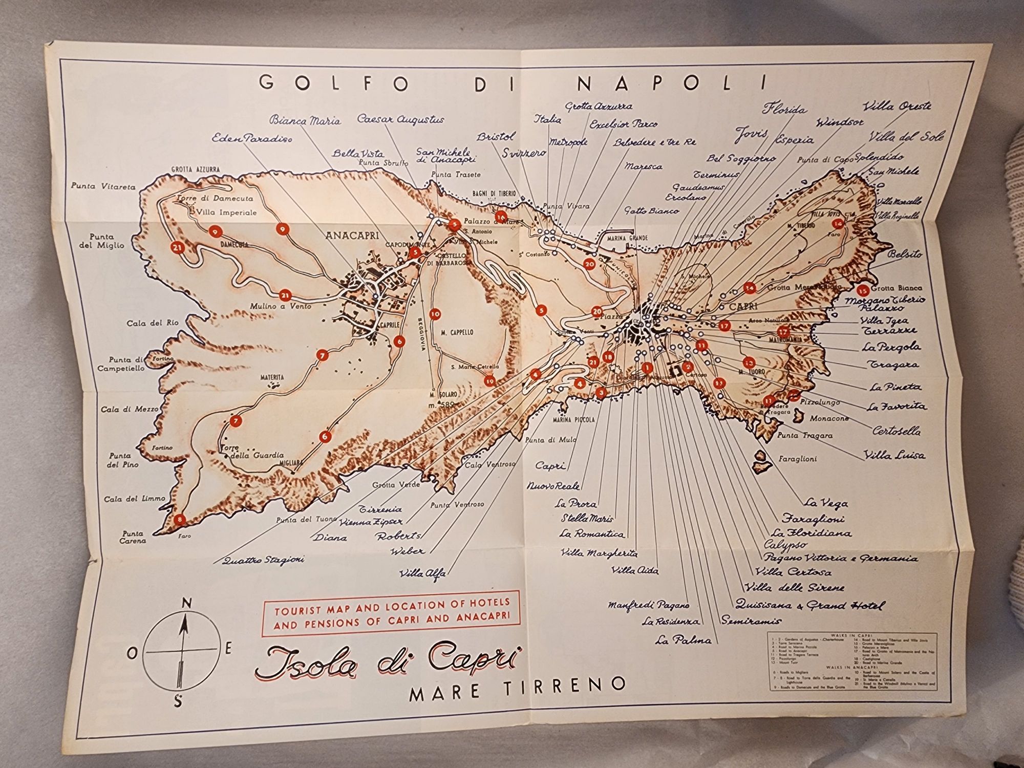 Capri Tile Map Capri: Map of the Island and Useful Information