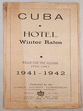Item #47996 Cuba Hotel Winter Rates 1941-1942