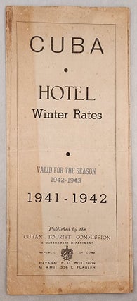 Item #47996 Cuba Hotel Winter Rates 1941-1942