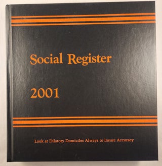 Item #48284 Social Register 2001, Vol. CXV, November, 2000. Social Register Association