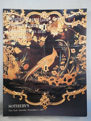 Item #49137 Highly Important French Furniture, Decorations and Ceramics Sale 7040. Saturday...
