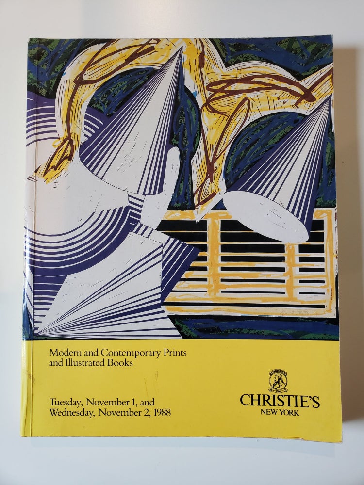 Item #4961 Modern and Contemporary Prints and Illustrated Books. Nov. 1 New York: Christie's, 1988 2.