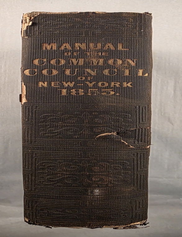 Item #49828 Manual of the Corporation of the City of New York for 1853. D. T. Valentine.