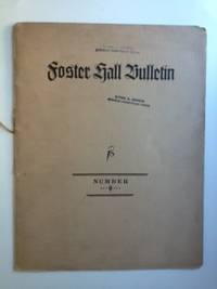 Item #4986 Foster Hall Bulletin, Number 9, November, 1933. Anonymous